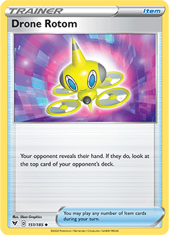 Uncommon Pokémon card Drone Rotom 151/185 from Vivid Voltage expansion