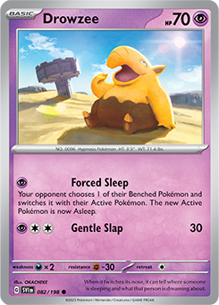Common Pokémon card Drowzee 082/198 from Scarlet & Violet expansion