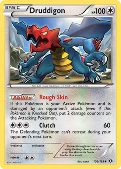 Druddigon 106/113 Pokémon card from Legendary Treasures for sale at best price