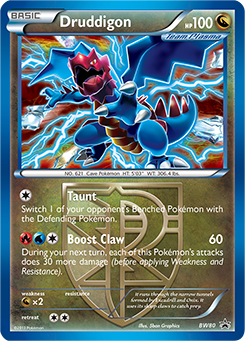 Promo Pokémon card Druddigon BW80 from Back & White Promos expansion