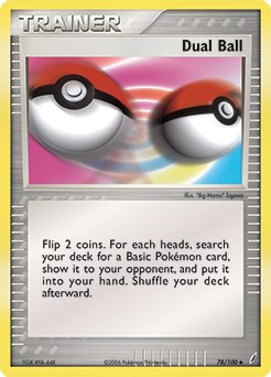 Uncommon Pokémon card Dual Ball 78/100 from Ex Crystal Guardians expansion