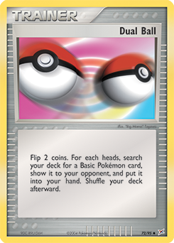 Uncommon Pokémon card Dual Ball 72/95 from Ex Team Magma vs Team Aqua expansion