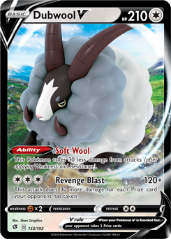 Dubwool V 153/192 Pokémon card from Rebel Clash for sale at best price