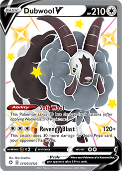 Dubwool V SV120/SV122 Pokémon card from Shining Fates for sale at best price