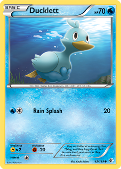 Ducklett 42/149 Pokémon card from Boundaries Crossed for sale at best price