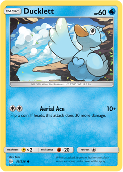 Ducklett 59/236 Pokémon card from Cosmic Eclipse for sale at best price