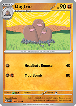 Dugtrio 51/165 Pokémon card from 151 for sale at best price