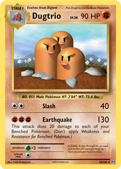 Dugtrio 56/108 Pokémon card from Evolutions for sale at best price