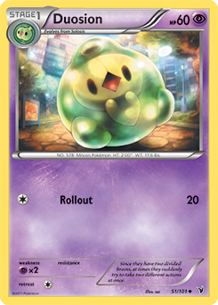 Uncommon Pokémon card Duosion 51/101 from Noble Victories expansion