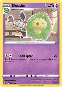 Duosion 077/195 Pokémon card from Silver Tempest for sale at best price