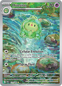 Illustration rare Pokémon card Duosion 119/86 from Black Bolt expansion