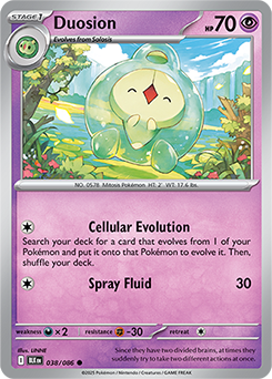 Common Pokémon card Duosion 38/86 from Black Bolt expansion