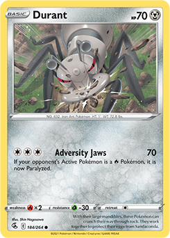 Common Pokémon card Durant 184/264 from Fusion Strike expansion