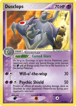 Dusclops 17/100 Pokémon card from Ex Crystal Guardians for sale at best price