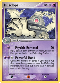 Carte Pokémon Holographique Rare Teraclope 7/107 de la série Ex Deoxys
