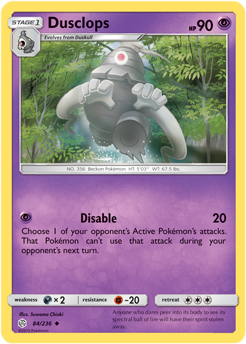 Dusclops 84/236 Pokémon card from Cosmic Eclipse for sale at best price
