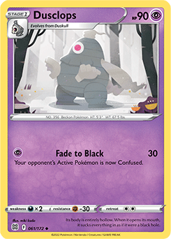 Uncommon Pokémon card Dusclops 061/172 from Brilliant Stars expansion