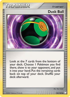 Uncommon Pokémon card Dusk Ball 110/123 from Mysterious Treasures expansion
