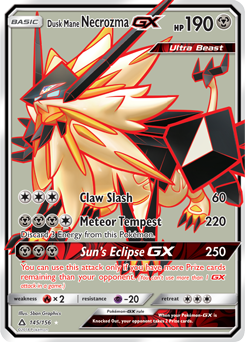 Dusk Mane Necrozma GX 145/156 Pokémon card from Untra Prism for sale at best price