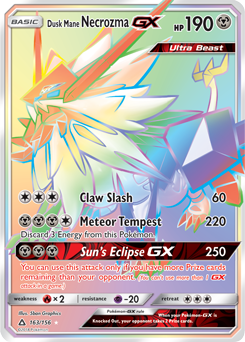 NM Pokemon Dusk Mane NECROZMA GX Card ULTRA PRISM Set 90/156 Sun and Moon Rare 