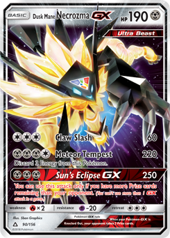 Dusk Mane Necrozma GX 90/156 Pokémon card from Untra Prism for sale at best price