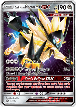 Dusk Mane Necrozma GX SM102 Pokémon card from Sun and Moon Promos for sale at best price
