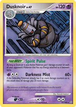 Dusknoir 17/100 Pokémon card from Stormfront for sale at best price