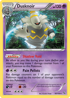 Dusknoir 40/106 Pokémon card from Flashfire for sale at best price