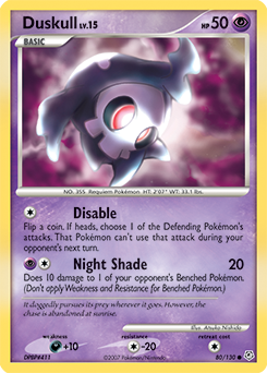Duskull 80/130 Pokémon card from Diamond & Pearl for sale at best price