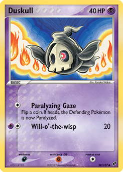 Duskull 58/107 Pokémon card from Ex Deoxys for sale at best price