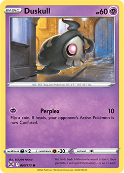 Common Pokémon card Duskull 060/172 from Brilliant Stars expansion