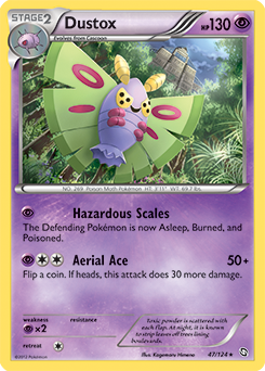 Dustox 47/124 Pokémon card from Dragons Exalted for sale at best price