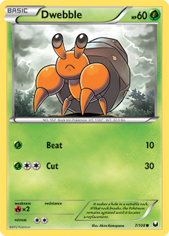 Dwebble 7/108 Pokémon card from Dark Explorers for sale at best price