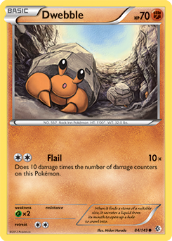 Dwebble 84/149 Pokémon card from Boundaries Crossed for sale at best price