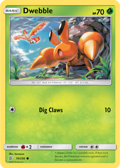 Dwebble 10/236 Pokémon card from Unified Minds for sale at best price