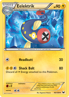 Eelektrik 46/108 Pokémon card from Dark Explorers for sale at best price