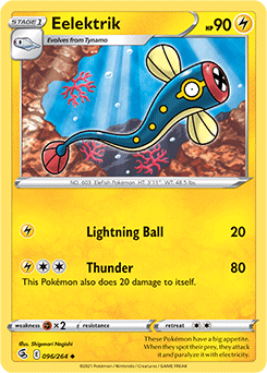 Uncommon Pokémon card Eelektrik 96/264 from Fusion Strike expansion