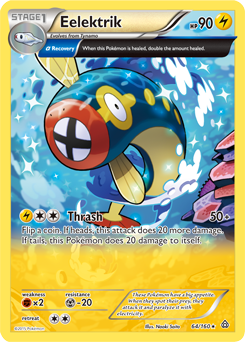Eelektrik 64/160 Pokémon card from Primal Clash for sale at best price