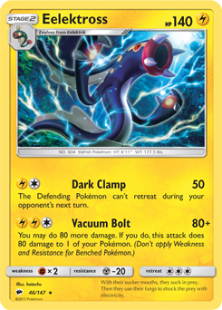 Eelektross 46/147 Pokémon card from Burning Shadows for sale at best price