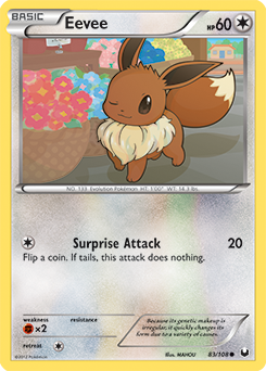 Eevee 83/108 Pokémon card from Dark Explorers for sale at best price