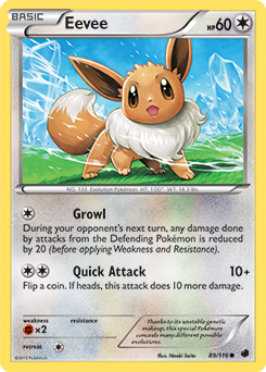 Eevee 89/116 Pokémon card from Plasma Freeze for sale at best price