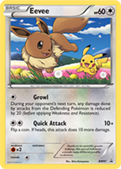 Promo Pokémon card Eevee BW97 from Back & White Promos expansion