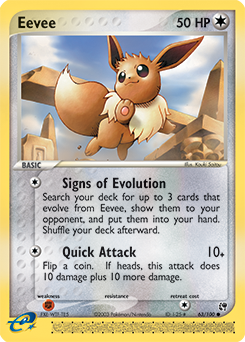 Eevee 63/100 Pokémon card from Ex Sandstorm for sale at best price