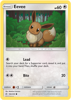 Eevee 166/236 Pokémon card from Cosmic Eclipse for sale at best price