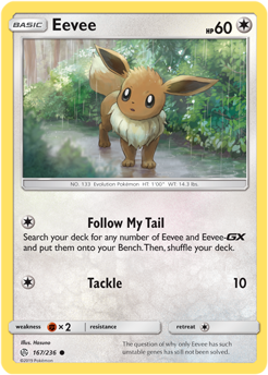 Eevee 167/236 Pokémon card from Cosmic Eclipse for sale at best price