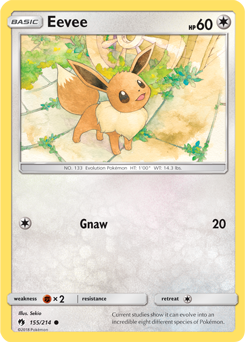 Eevee 155/214 Pokémon card from Lost Thunder for sale at best price