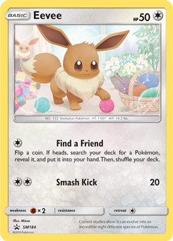 Carte Pokémon Evoli SM184 de la série Promos Soleil et Lune en vente au meilleur prix