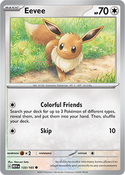 Eevee 133/165 Pokémon card from 151 for sale at best price