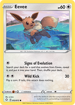 Eevee 052/072 Pokémon card from Shining Fates for sale at best price