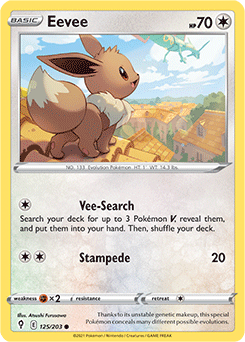Eevee 125/203 Pokémon card from Evolving Skies for sale at best price